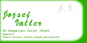 jozsef valler business card